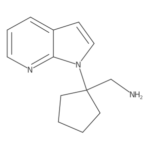 Cyclopentanemethanamine,1-(1H-pyrrolo[2,3-b]pyridin-1-yl)-结构式