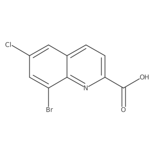 8-Bromo-6-chloroquinoline-2-carboxylic acid Structure