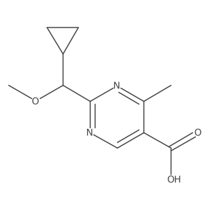 2-[Cyclopropyl(methoxy)methyl]-4-methylpyrimidine-5-carboxylic acid结构式