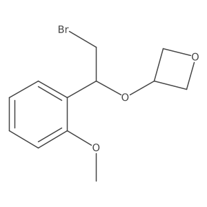 3-[2-Bromo-1-(2-methoxyphenyl)ethoxy]oxetane结构式