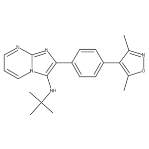 N-tert-butyl-2-(4-(3,5-dimethylisoxazol-4-yl)phenyl)imidazo[1,2-a]pyrimidin-3-amine结构式