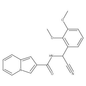 N-[Cyano-(2,3-dimethoxyphenyl)methyl]indolizine-2-carboxamide结构式