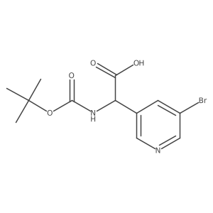 2-(5-Bromopyridin-3-yl)-2-{[(tert-butoxy)carbonyl]amino}acetic acid Structure