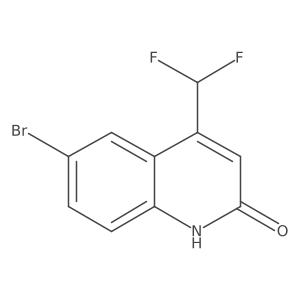 6-Bromo-4-(difluoromethyl)quinolin-2(1H)-one Structure
