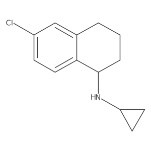 6-chloro-N-cyclopropyl-1,2,3,4-tetrahydronaphthalen-1-amine结构式