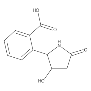 Benzoic acid, 2-(3-hydroxy-5-oxo-2-pyrrolidinyl)- Structure