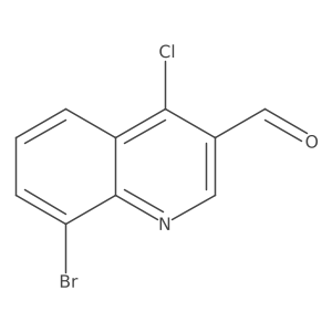 8-Bromo-4-chloroquinoline-3-carbaldehyde结构式