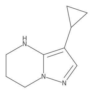 3-cyclopropyl-4H,5H,6H,7H-pyrazolo[1,5-a]pyrimidine结构式