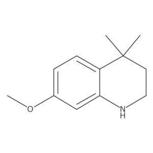 7-Methoxy-4,4-dimethyl-1,2,3,4-tetrahydroquinoline结构式