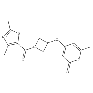 4-((1-(2,4-dimethylthiazole-5-carbonyl)azetidin-3-yl)oxy)-6-methyl-2H-pyran-2-one结构式