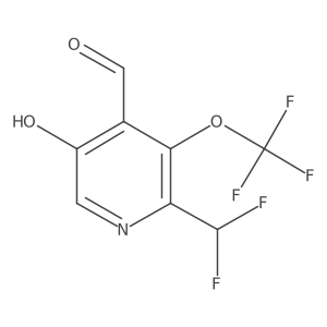 2-(Difluoromethyl)-5-hydroxy-3-(trifluoromethoxy)pyridine-4-carboxaldehyde结构式