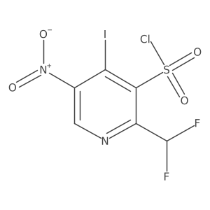 2-(Difluoromethyl)-4-iodo-5-nitropyridine-3-sulfonyl chloride结构式