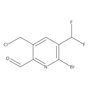 6-Bromo-3-(chloromethyl)-5-(difluoromethyl)picolinaldehyde Structure