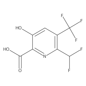 2-(Difluoromethyl)-5-hydroxy-3-(trifluoromethyl)pyridine-6-carboxylic acid Structure