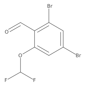 2,4-Dibromo-6-(difluoromethoxy)benzaldehyde结构式