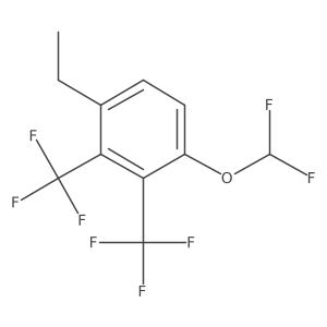 1,2-Bis(trifluoromethyl)-3-(difluoromethoxy)-6-ethylbenzene Structure