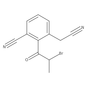 2-(2-Bromopropanoyl)-3-cyanophenylacetonitrile结构式