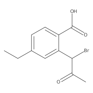 2-(1-Bromo-2-oxopropyl)-4-ethylbenzoic acid结构式