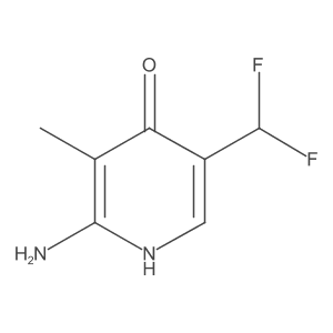 2-Amino-5-(difluoromethyl)-3-methylpyridin-4-ol结构式