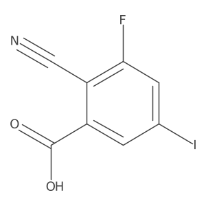 Benzoic acid, 2-cyano-3-fluoro-5-iodo- Structure