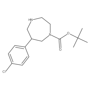 1H-1,4-Diazepine-1-carboxylic acid, 6-(4-chlorophenyl)hexahydro-, 1,1-dimethylethyl ester Structure