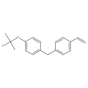 4-[[4-(Trifluoromethoxy)phenyl]methyl]benzaldehyde Structure