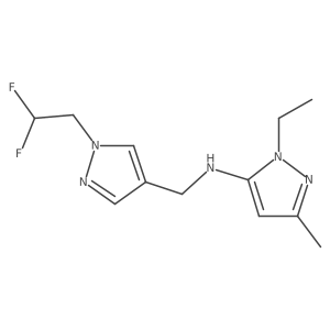 N-{[1-(2,2-difluoroethyl)-1H-pyrazol-4-yl]methyl}-1-ethyl-3-methyl-1H-pyrazol-5-amine Structure