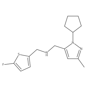 [(1-cyclopentyl-3-methyl-1H-pyrazol-5-yl)methyl][(5-fluorothiophen-2-yl)methyl]amine结构式