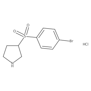 3-[(4-Bromophenyl)sulfonyl]pyrrolidine hydrochloride结构式