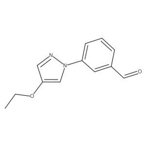 3-(4-ethoxy-1H-pyrazol-1-yl)benzaldehyde Structure