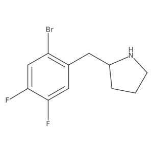 2-[(2-Bromo-4,5-difluorophenyl)methyl]pyrrolidine Structure