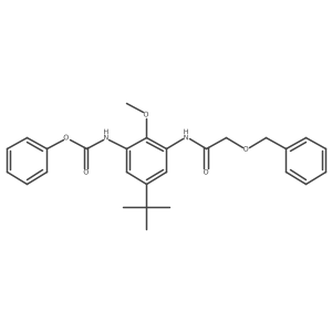 Phenyl 3-(2-(benzyloxy)acetamido)-5-tert-butyl-2-methoxyphenylcarbamate Structure