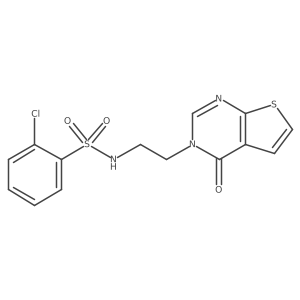2-chloro-N-(2-(4-oxothieno[2,3-d]pyrimidin-3(4H)-yl)ethyl)benzenesulfonamide Structure