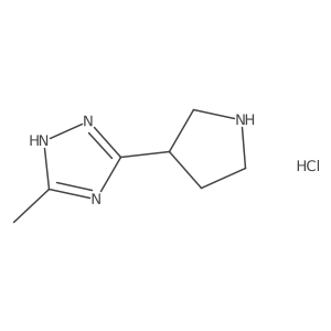5-methyl-3-(pyrrolidin-3-yl)-1H-1,2,4-triazole hydrochloride Structure