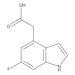 2-(6-fluoro-1H-indol-4-yl)acetic acid结构式