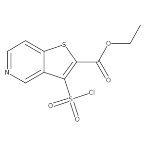 Ethyl 3-(chlorosulfonyl)thieno[3,2-c]pyridine-2-carboxylate结构式