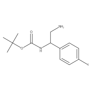 tert-butyl N-[2-amino-1-(4-iodophenyl)ethyl]carbamate Structure
