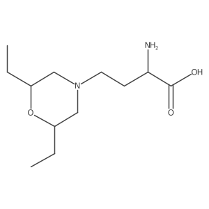 2-Amino-4-(2,6-diethylmorpholin-4-yl)butanoic acid结构式