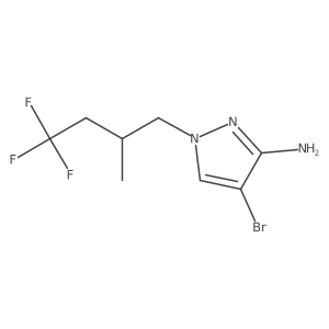 4-bromo-1-(4,4,4-trifluoro-2-methylbutyl)-1H-pyrazol-3-amine Structure