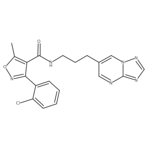 N-(3-([1,2,4]triazolo[1,5-a]pyrimidin-6-yl)propyl)-3-(2-chlorophenyl)-5-methylisoxazole-4-carboxamide结构式