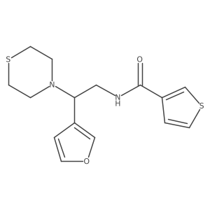 N-(2-(furan-3-yl)-2-thiomorpholinoethyl)thiophene-3-carboxamide结构式