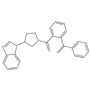 (3-(1H-benzo[d]imidazol-1-yl)pyrrolidin-1-yl)(2-benzoylphenyl)methanone结构式