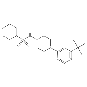 N-(1-(6-(trifluoromethyl)pyrimidin-4-yl)piperidin-4-yl)morpholine-4-sulfonamide Structure