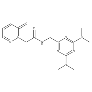 N-((4,6-bis(dimethylamino)-1,3,5-triazin-2-yl)methyl)-2-(6-oxopyridazin-1(6H)-yl)acetamide结构式