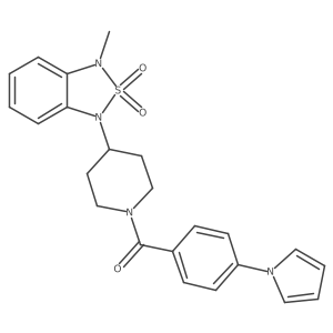 (4-(1H-pyrrol-1-yl)phenyl)(4-(3-methyl-2,2-dioxidobenzo[c][1,2,5]thiadiazol-1(3H)-yl)piperidin-1-yl)methanone Structure