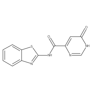 N-(benzo[d]thiazol-2-yl)-6-hydroxypyrimidine-4-carboxamide结构式