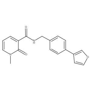 N-(4-(furan-3-yl)benzyl)-1-methyl-2-oxo-1,2-dihydropyridine-3-carboxamide Structure