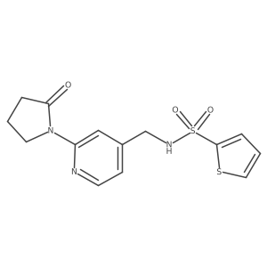 N-{[2-(2-oxopyrrolidin-1-yl)pyridin-4-yl]methyl}thiophene-2-sulfonamide Structure