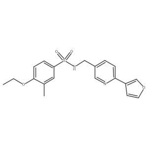 4-ethoxy-N-((6-(furan-3-yl)pyridin-3-yl)methyl)-3-methylbenzenesulfonamide结构式