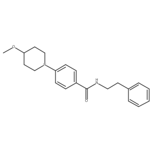 4-(4-methoxypiperidin-1-yl)-N-phenethylbenzamide结构式
